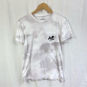 American Eagle Outfitters Gray Marble Tie Dye Short Sleeve Graphic Tee